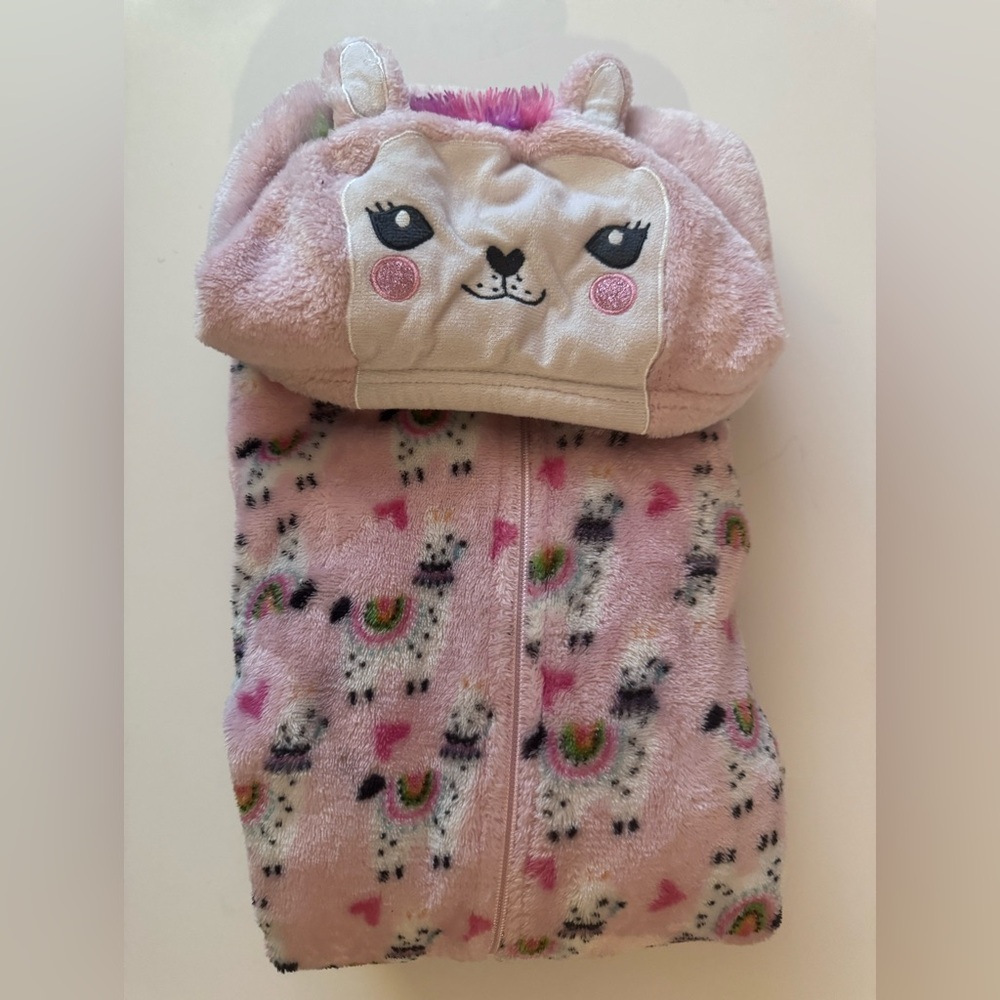 Modern Kids Lama Pink l Print One Piece in Size 10/12 GUC